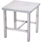 Rozsdamentes acél zsámoly / stokedli 500x500x400 mm – professzionális konyhai fellépő