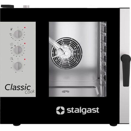 Kombinált gőzölős sütő, STALGAST ClassicCook, manuális, gáz, 7xGN1/1, P 14 kW