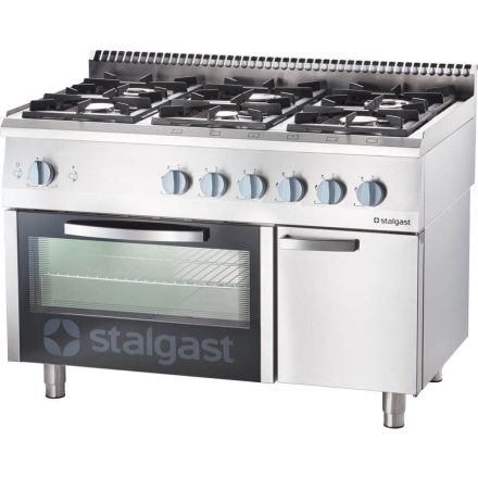 Gáztűzhely, 6 égős, gázsütővel, 36,5+5 kW, G30