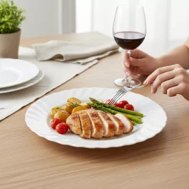 Trianon lapostányér 6 db-os 27,5 cm-es edzett opál üveg