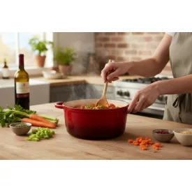 Öntöttvas lábas zománc bevonattal 3,8 literes, 24x12 cm, német minőség