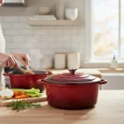 Öntöttvas lábas zománc bevonattal 3,8 literes, 24-12 cm