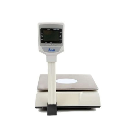 ACLAS PS6B tornyos mérleg 30 kg – hitelesített, rozsdamentes bolti mérleg LCD kijelzővel