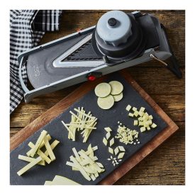 de Buyer Viper mandolin szeletelő 3 betéttel – profi konyhai eszköz zöldséghez és gyümölcshöz