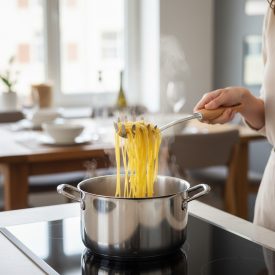 Spagettiszedő kanál, 7-33 cm, bükkfa nyél