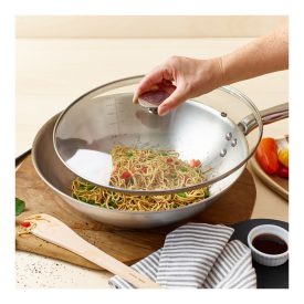 18 cm-es üveg fedő rozsdamentes fogóval, de Buyer 