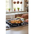 Paella vasserpenyő, 37 cm, La Lyonnaise, kékacél, de Buyer