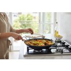 Paella vasserpenyő, 37 cm, La Lyonnaise, kékacél, de Buyer