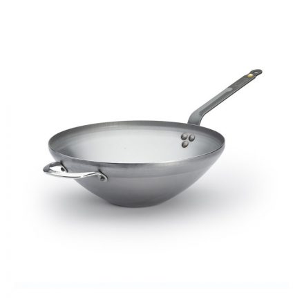 Wok, 40 cm, füllel, Mineral B, de Buyer, vas