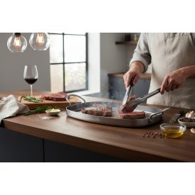 Vasserpenyő, téglalap, grill, 38 cm, Mineral B, de Buyer - Kiváló választás