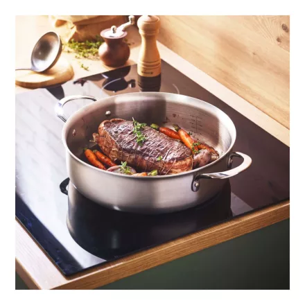ALCHIMY 5 literes indukciós alacsony lábas lézer gravírozott űrmérték jelöléssel, 24 cm átmérő a de Buyer-től