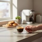 Ischia kávéscsésze szett, csésze és alj, 80 ml, üveg