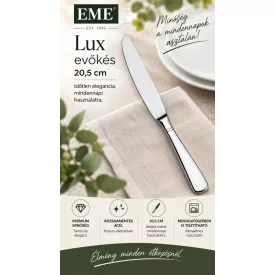 EME Lux evőkés – 20,5 cm, 18/10 rozsdamentes acél, 6 db