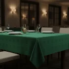 Asztalterítő 140*220 cm zöld damaszt abrosz