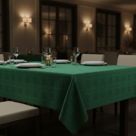 Asztalterítő 140*220 cm zöld damaszt abrosz