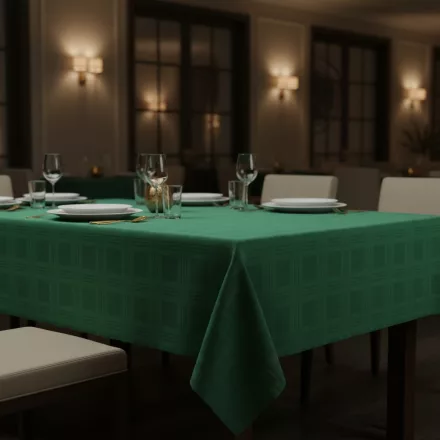 Asztalterítő 140*220 cm zöld damaszt abrosz