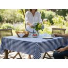 Asztalterítő 140*140 cm kék kockás abrosz