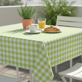 Asztalterítő 140*140 cm zöld kockás abrosz