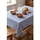 Asztalterítő 140*100 cm kék kockás abrosz