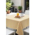 Asztalterítő 140*100 cm sárga kockás abrosz