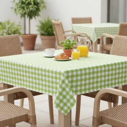 Asztalterítő 140*100 cm zöld kockás abrosz