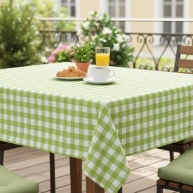 Asztalterítő 140*180 cm zöld kockás abrosz