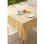 Asztalterítő 140*220 cm sárga kockás abrosz