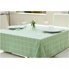 Asztalterítő 140x100 cm almazöld, damaszt szennytaszító