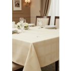 Asztalterítő 140x100 cm ekrü, damaszt szennytaszító