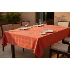 Asztalterítő 140x100 cm terrakotta damaszt szennytaszító