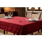 Asztalterítő 140x140 cm bordó damaszt szennytaszító