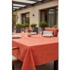 Asztalterítő 140x140 cm terrakotta damaszt szennytaszító