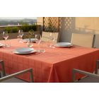 Asztalterítő 140x140 cm terrakotta damaszt szennytaszító