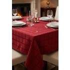 Asztalterítő 140x180 cm bordó damaszt szennytaszító