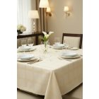 Asztalterítő 140x180 cm ekrü damaszt szennytaszító