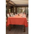 Asztalterítő 140x180 cm terrakotta damaszt szennytaszító