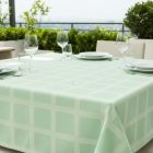 Asztalterítő 140x220 cm almazöld damaszt szennytaszító