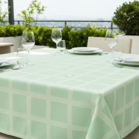 Asztalterítő 140x220 cm almazöld damaszt szennytaszító