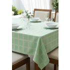 Asztalterítő 140x220 cm almazöld damaszt szennytaszító