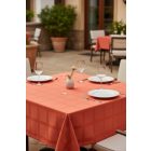 Asztalterítő 140x220 cm terrakotta damaszt szennytaszító