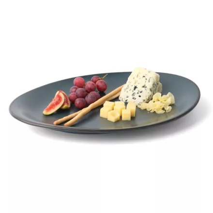 Coral lapostányér, 36x27 cm, alumina porcelán