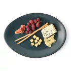 Coral lapostányér, 36x27 cm, alumina porcelán