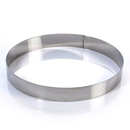 Tortakarika-sütőkeret átmérő 28 cm magasság 4 CM, rozsdamentes - Martellato minőség