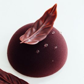   Csokoládédísz készítő fésű, szirom levél, 6 cm, rozsdamentes