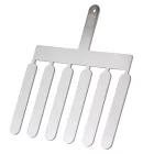 Csokoládédísz készítő fésű, eclair, 12x2,5 cm, rozsdamentes