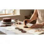 Csokoládé bélyegző Happy Birthday, 6 cm