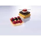 Üvegszálas sütőforma, 2x6 adag, 85x85 mm, 20 mm mély, 2 db 30x40 cm, mikroperforált