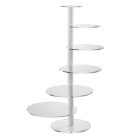 7 szitentes elegáns plexi tortaállvány 153 cm magas