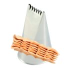 Dekorcső (9017), cakkozott, 17 mm, rozsdamentes