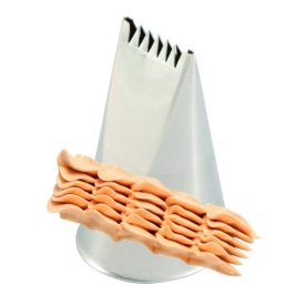 Dekorcső (9017), cakkozott, 17 mm, rozsdamentes